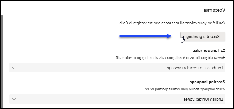 Teams Voicemail configuration